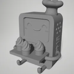 BMO from adventure time cooking