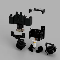 Bondtech BMG X2 Mount, Anycubic Chiron, MGN Rail, Dual Hotend, Mosquito