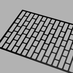 Brick effect stencil