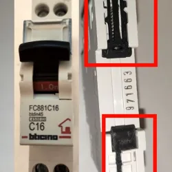 Bticino Legrand circuit breaker earth Leakage DIN Rail Mounting Clips