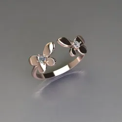 Butterfly Women Ring STL 2.5$