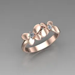 Butterfly Women Ring STL 2.5$