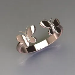 Butterfly Women Ring STL 2.5$
