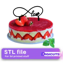 Cake Topper Infinite Love STL