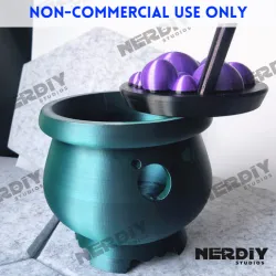 Cauldron Yarn/Decorative Bowl with Bubbling Lid