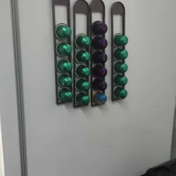 Coffee capsule holder with magnet socket