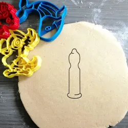 Condom Cookie Cutter + Outline