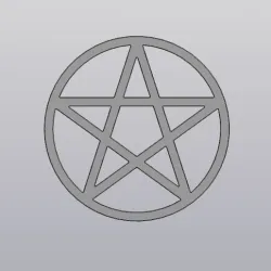 Cup coaster Pentagram