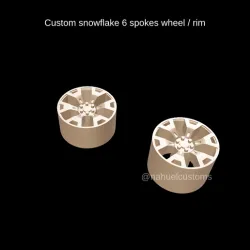 Custom snowflake 6 spokes wheel / rim