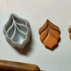 Decorative drop stamp/cutter - made for polymer clay