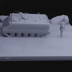 diorama of the M113 armored vehicle