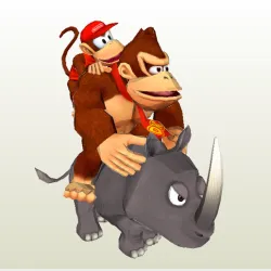 DONKEY KONG, DIDI KONG AND RYNO