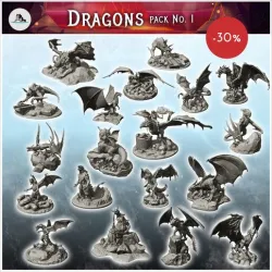 Dragons pack No. 1 - Fantasy Medieval Dark Chaos Animal Beast Undead