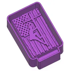 Electrician USA Flag FRESHIE MOLD - SILICONE MOLD BOX SOAP