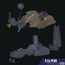 EX-S Gundam Bust - Ex-PLUS(@2024_update .stl with support, .blend, non-hole Cover door) )