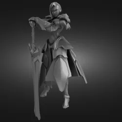 Female warrior from the game