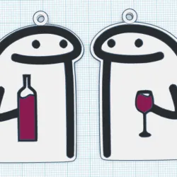 flork drinking wine