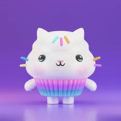 GABBY DOLLHOUSE- Cakey cat/Cupcake cat/Cupcake cat/Pastelillo