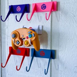 Gamecube Controller Wall Mount - Multicolor Logo & No Logo