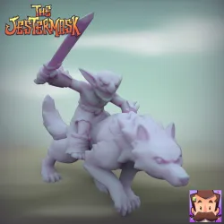 Goblin WolfRider and Wolf