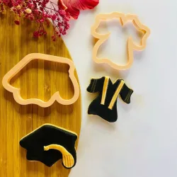 Graduation Cap and Gown Cookie Cutter