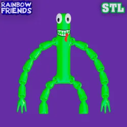 GREEN FROM RAINBOW FRIENDS - ROBLOX. ARTICULATED MONSTER. STL MODEL.