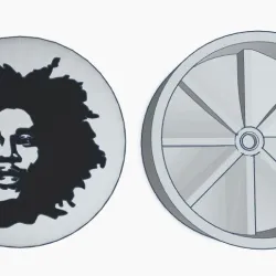 GRINDER BOB MARLEY 66X35MM WEED GRINDERKING TUBINA 60MM EASY PRINT