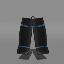 Ice Hockey Goalie Leg Pads Keychain