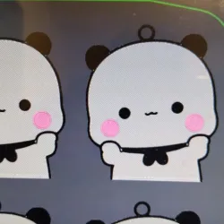 Instagram panda ring / or key ring