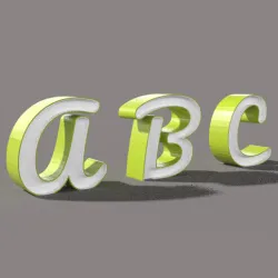 LedBox Font - Alphabet Collection - Letters and number boxes - No. 4