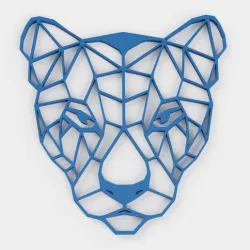 Leopard Poly Origami Shape Decoration