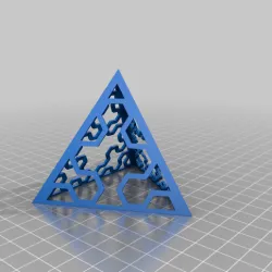 Mathematical Art: Sierpinski-Triangle Tetrahedron-Shaped Lamp