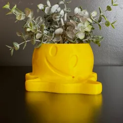 Melting Smiley Face Emoji Planter