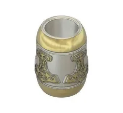 Mjolnir Spherocylinder Beard Bead