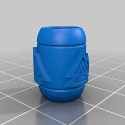 Odin's Knot Spherocylinder Beard Bead
