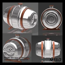 Olympia Style Beer Keg Hot Rod Fuel Tank for Scale Auto Models and Dioramas