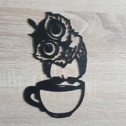 Owl Coffe Tea Wall Decor