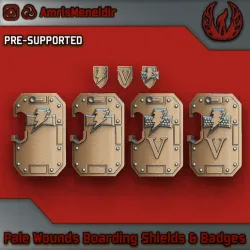 Pale Wounds Boarding Shields & Badge