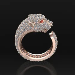 Panther Puma Tiger Ring STL File 5$