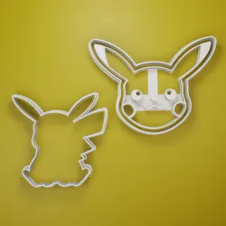 PIKACHU FACE AND BODY - COOKIE CUTTER