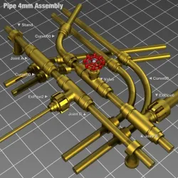 Pipe 4mm Connector Set