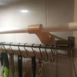 Plastic wrap holder in kitchen