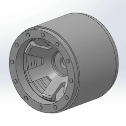 SCX24 beadlock wide wheels, 6 spoke TE37 style