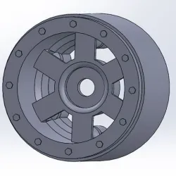 SCX24 beadlock wide wheels, 6 spoke TE37 style, deep dish