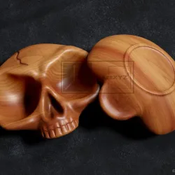 Skull Bowl - CNC Files for Wood (STL)