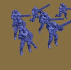 Space Communist GreaterGood Strike Team Fire Soldiers