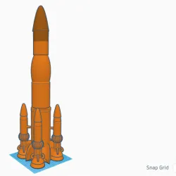 Stunning Four Booster Space Ship