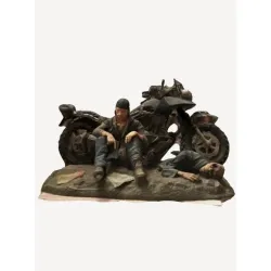 Survivor With Bike And Zombie
