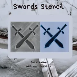 Swords Stencil