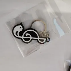 Treble clef key ring